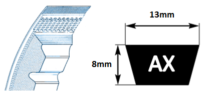 AX75 Cogged V Belt