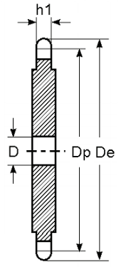 PW106B/31 3/8inch x 31 Teeth Simplex Platewheel