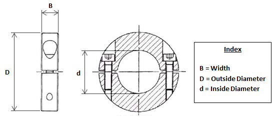 CADB09Z - 9mm Shaft Collar (Double Split)
