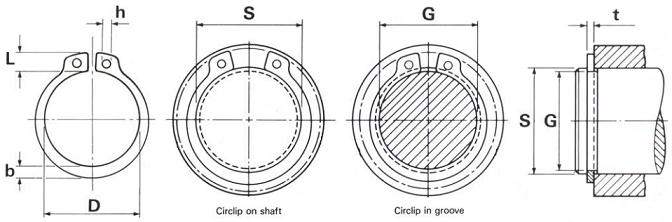 D1400/0470 47mm External Circlip (Pack of 100)