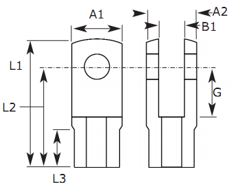 GML8LH 8mm Bore Steel Clevis Joint (Left Hand)