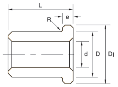 OBF121516 Flanged Oilite Bearing Bush