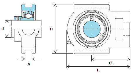 TU45FM SKF 45mm Take-up Unit with Eccentric Locking Collar