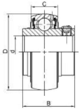 UCX06 Bearing Insert with 30mm Bore (X Heavy Duty)