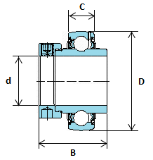 YEL 211-200-2F SKF 2inch Bearing Insert with Eccentric Locking Collar